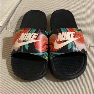 tropical nike slides